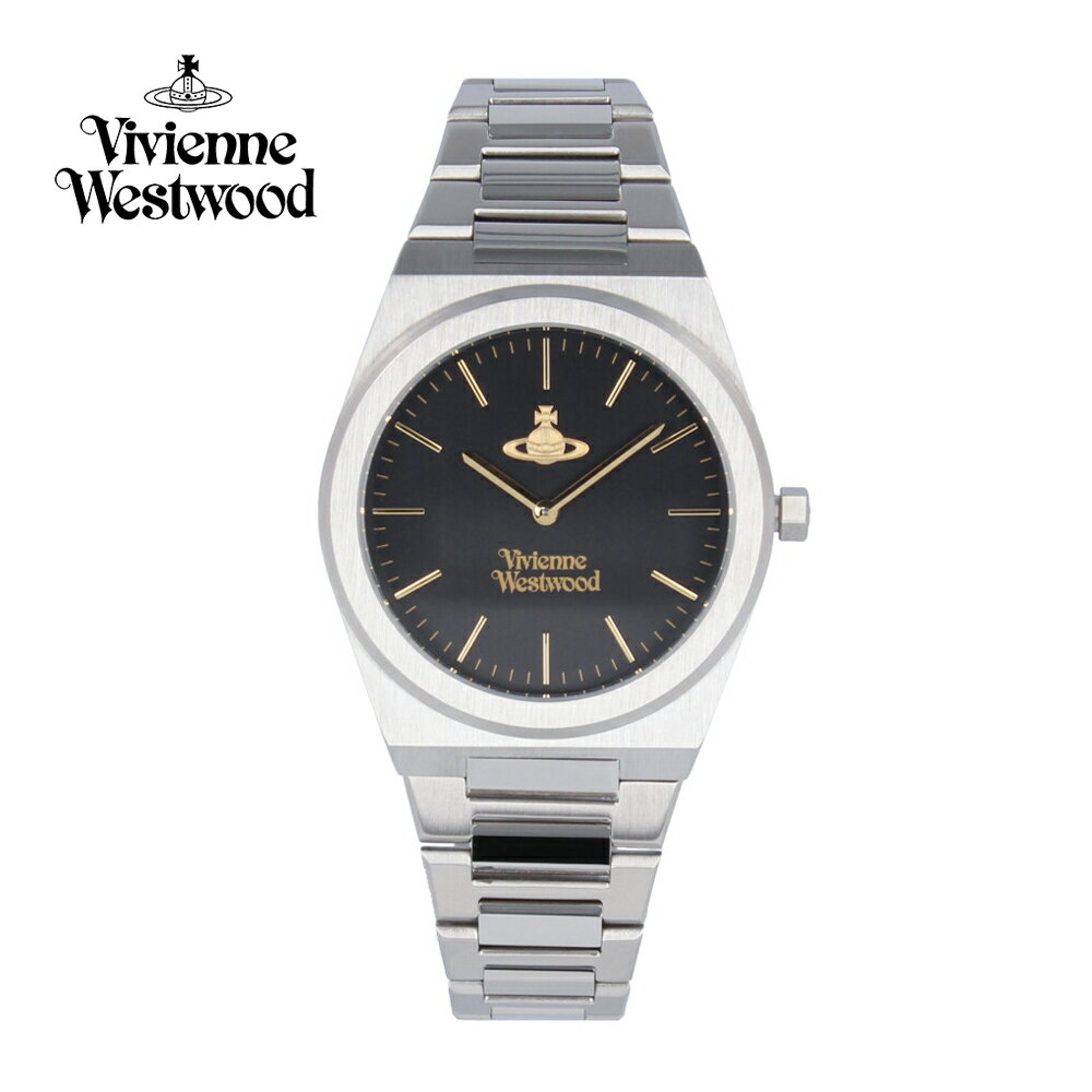 VIVIENNE WESTWOOD ヴィヴィアン ウエストウッド腕時計 時計 メンズ クオーツ アナログ 3針 ステンレス メタル シルバー ブラック VV245BKSLプレゼント ギフト 1年保証 送料無料 父の日