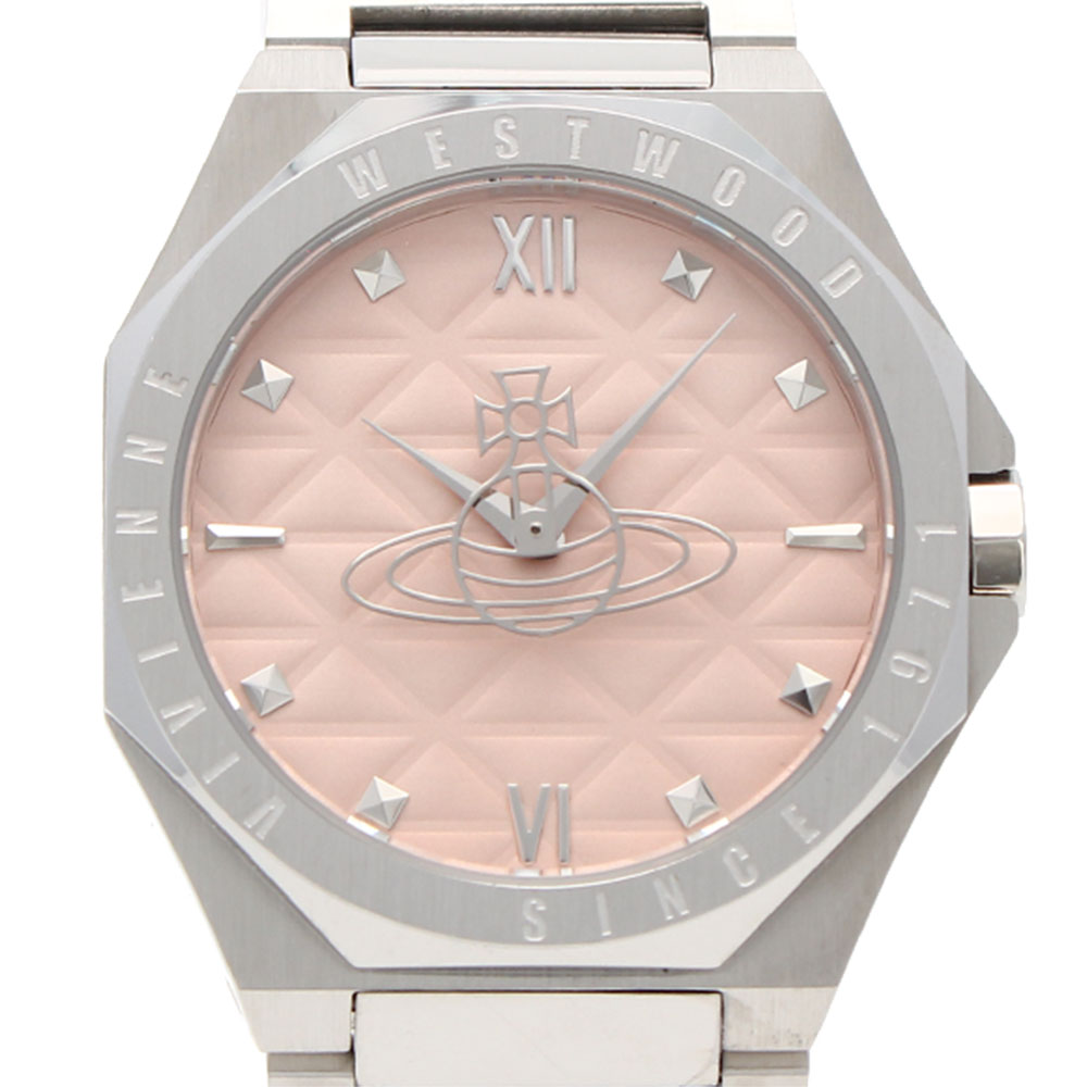時計倉庫TOKIAのVIVIENNE WESTWOOD ヴィヴィアンウエストウッド VV344PPKSL アナログ クオーツ アルドゲイト ペールピンク ダイヤル & シルバー ブレスレット レディース腕時計 プレゼント ギフト 1年保証 送料無料｜アングル3