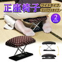 正座いす ラクラク 正座椅子 コンパクト ワイド ドット柄 収納ポーチ付き 折りたたみタイプ お盆 などの 法要 や お稽古 など 長時間 正座 最適 テレビ用...