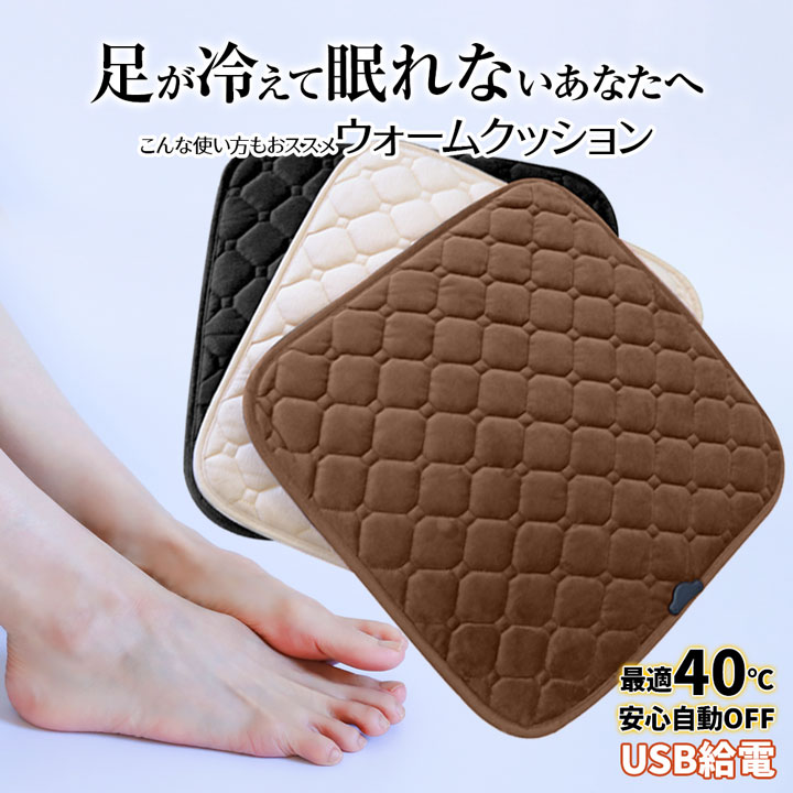 ★緊急値下げ★ 足の冷え 眠れない 温かい 座布団 電気毛布 あったか 座布団 USB 給電式 ヒートクッション ウォームクッション お尻クッション 腰 冷え性 寒さ対策 女性 ご年配 座布団 背もたれ インテリアマット マット ホット 室内 キャンプ 車内 ギフト 冬 ホットマット