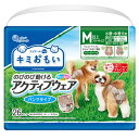 メーカー名／ブランド名エリエール Pet／elleair Pet／エリエール ペット／大王製紙 株式会社ジャンルペット用品／犬用品／ドッグ／トイレ用品／衛生用品／おむつ／ペーパーオムツ／マナーウェア／吸収ウェア商品名キミおもい アクティブウェア M-L／kimiomoi容量26枚入り商品説明・M以上フリーサイズ。小型〜中型犬用。男の子・女の子共用。・伸縮バンド構造でズレにくい。日本で唯一！のパンツタイプ。おなか周り伸縮バンド構造でズレにくい。足回りフィット構造で動きやすい。・幅広い体系でもフィット！お腹まわりアジャスター付き！4段階調整シッポ穴。ミシン目付きシッポ穴でワンちゃんのシッポの太さに合わせてサイズを調整可能！・男の子も女の子も安心のフロントポケット構造。・アクティブなシーンにぴったりパッチワーク風デザイン。おむつっぽくなく、お洋服と合わせても◎【材質／素材】表面材：ポリオレフィン系不織布吸水材：高分子吸水材、ポリオレフィン、ポリオレフィン系不織布止着剤：ポリオレフィン防水材：ポリオレフィン系フィルム伸縮剤：ポリウレタン結合材：スチレン系合成樹脂 等■適応サイズ（胴囲）：35〜55cm■適応体重：5.0〜12.0kg【代表的な犬種（成犬時）】シーズー、ミニチュア・ダックスフンド、豆柴、柴犬、パグ、フォックス・テリア、シェットランド・シープドック、ミニチュア・シュナウザー、コーギー、ビーグル、フレンチブルドッグなど。※上記は目安です。愛犬の成長度合い、体型によりサイズが異なる場合がございます。商品区分ペット用品製造国日本広告文責株式会社MIFモバイル　072-997-0600商品について・予告なく「商品パッケージ」「容器のデザイン」「商品の仕様」が変更となる場合があり、お届けする商品と掲載画像または商品情報が異なる場合がございます。・並行輸入品に関しましては、海外仕様の商品もございます。ご理解の上ご購入をお願い致します。