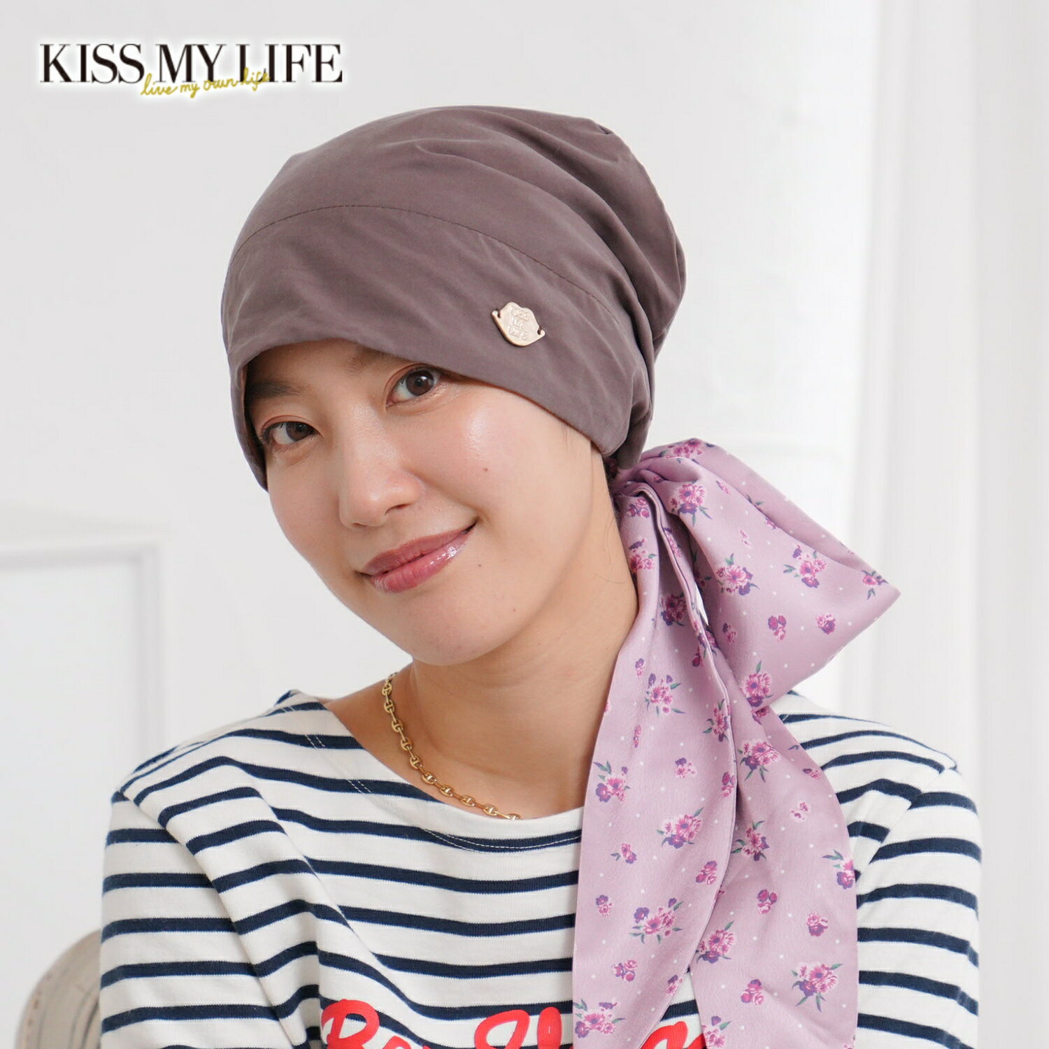 医療用帽子(ケア帽子) Audrey LUXE スカーフタイプ Petite Bloom 小花柄 かわいい おしゃれ レディース..