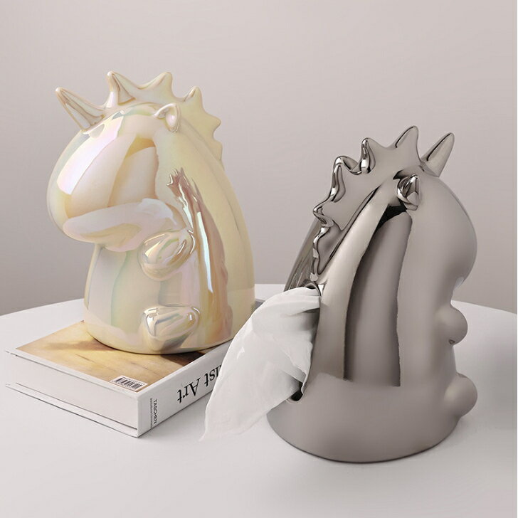 ティッシュボックス　ティッシュケース　インテリア 雑貨　セラミックユニコーン ティッシュ箱 北欧 可愛い　おしゃれ 人気 ぷっくりとした見た目が可愛いティッシュケース。まるでオブジェのようなデザインなので、生活感を隠せます。ナチュラルテイス...