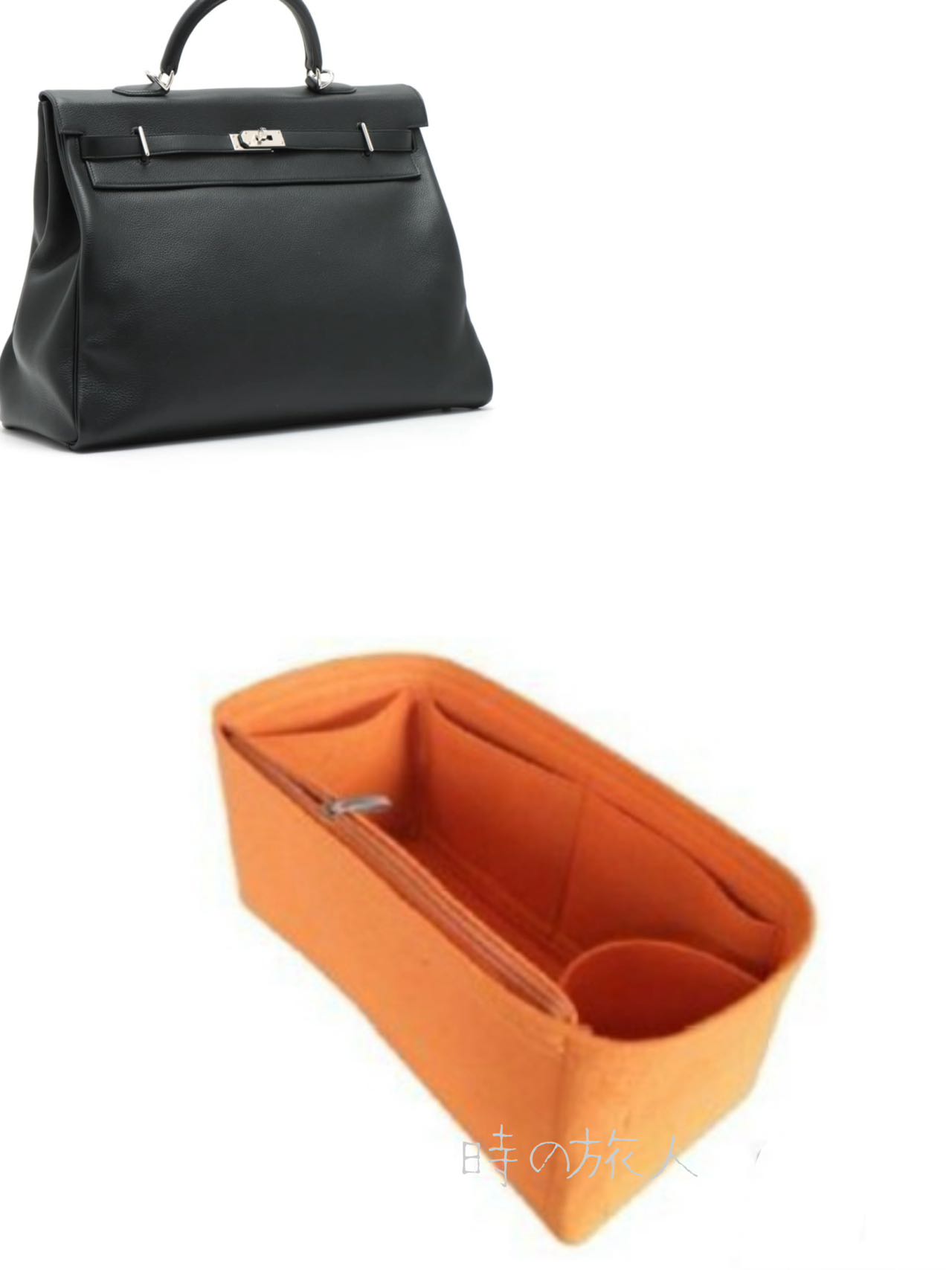 インナーバッグ　バッグインバッグ　エルメス　ケリー リラックス50　専用バッグインバッグ　自立　軽量　汚れ防止のサムネイル