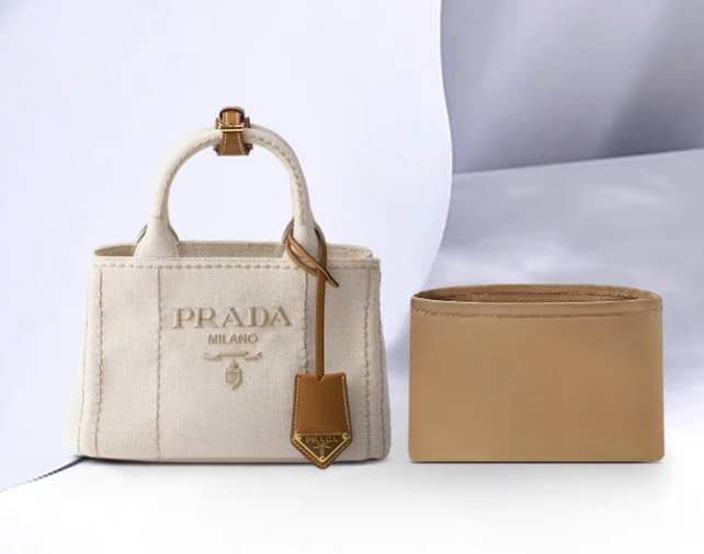 バッグインバッグ プラダ　Prada リネンブレンド トートバッグ　専用　インナーバ...