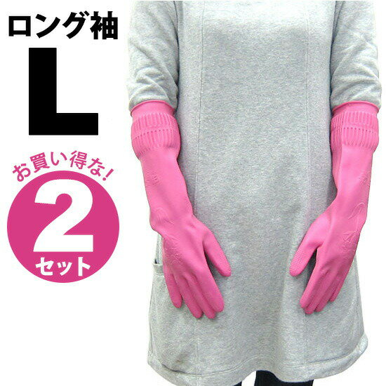 【サイズL 2セット】天然ゴム手袋 