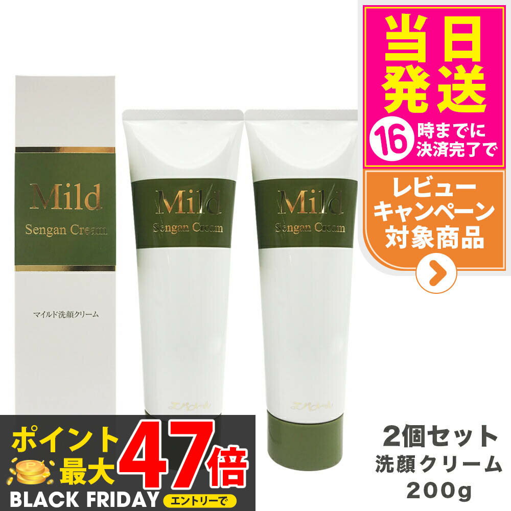 【2個セット】EVERMERE エバメール マイルド洗顔クリーム 200g 洗顔料 しっとり 吸着タイプ 送料無料