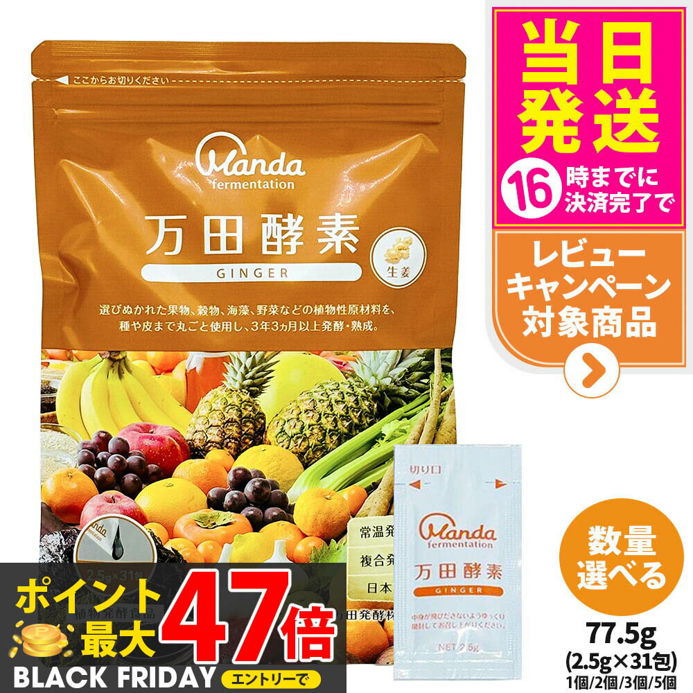 【国内正規品】万田酵素 ペーストタイプ ジンジャー GINGER 分包 2.5g×31包 77.5g 自然発酵食品 植物発..