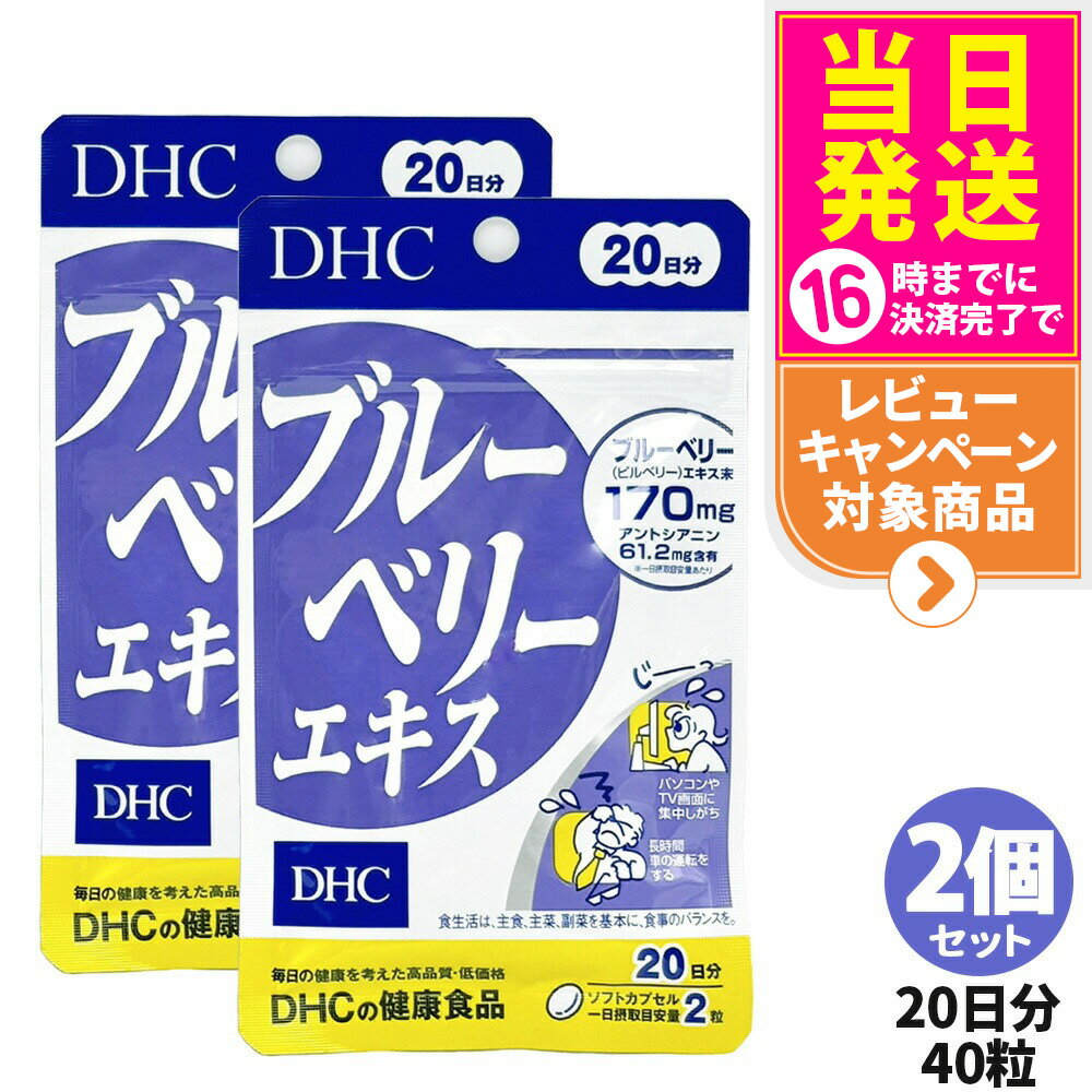 2個セット【賞味期限2027年】DHC ディーエイチシー ブルーベリーエキス 20日分 40粒 サプリメント 健康食品 栄養機能食品 健康サプリ 美容サプリ 健康応援 マルチサプリ 2個 送料無料