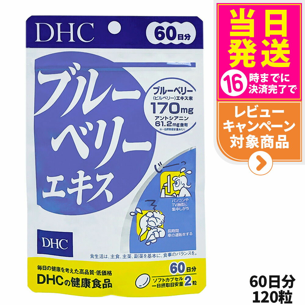 【賞味期限2027年】DHC ディーエイチシー ブルーベリーエキス 60日分 120粒 サプリメント 健康食品 栄養機能食品 健康サプリ 美容サプリ 健康応援 マルチサプリ 1個 送料無料