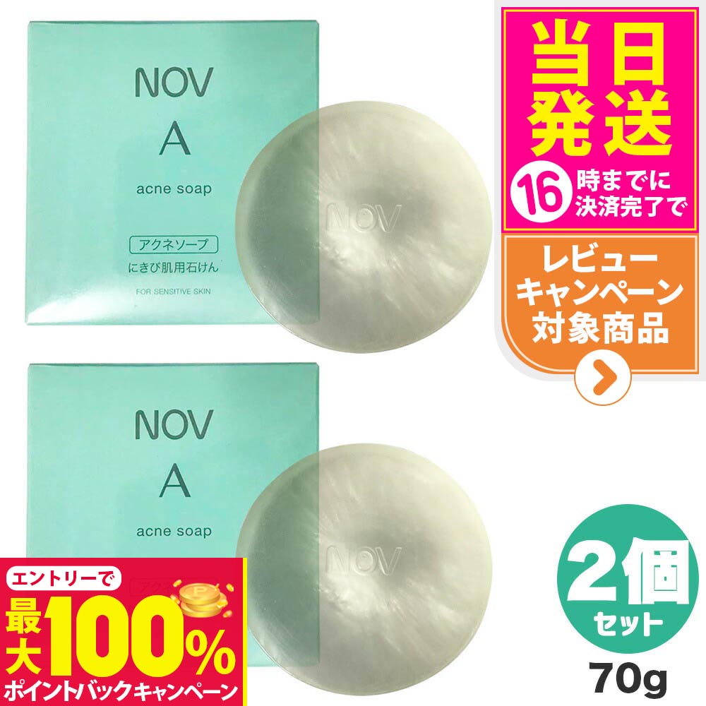 【抽選で最大100%ポイントバック】【2個セット・国内正規品】NOV ノブ A アクネソープ70g にきび肌用石けん 送料無料
