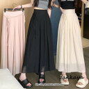 ワイドパンツ レディース 春 夏 ボトムス パンツ ロング丈 イージーパンツ ガウチョパンツ ハイウエスト 薄手 涼しい 着痩せ 体型カバー 20代30代40代...