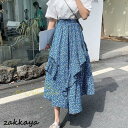 シフォンスカートマキシスカートフレアスカート シフォンマキシ丈スカート夏 リゾートウエストゴムロングスカート結婚式 20代30代40代50代 カジュアル 不規則