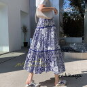 スカート ロング 花柄 柔らか ボトムス レディース ロングスカート マキシ丈 シンプル 無地 カジュアル 着痩せ コーデ 春 夏 秋20代 30代 40代 50代 通勤通学