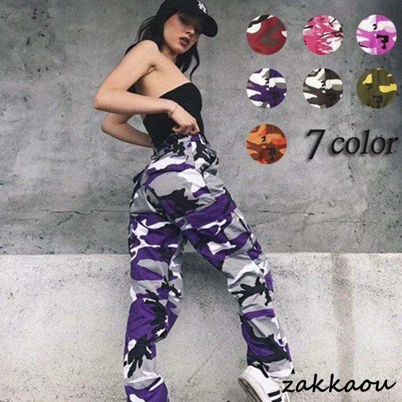 カーゴパンツ 迷彩 ズボン ボトムス ダンス衣装 原宿 ヒップホップ レディース カジュアル ミリタリー ゆったり 大人 パンツ ストリート 大量注文対応 団体注文