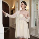 レース ネグリジェ 姫系 ナイトウェア ワンピース レディース 寝巻き ルームウェア 部屋着 婦人服 きれいめ ネグリジェ 長袖 ガウン キャミソール 夏