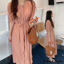 ワンピース レディース 春 夏 パフスリーブ ワンピース シフォン 40代 キレイめ マキシワンピース 無地 スカート aライン 韓国風 ゆったり オシャレ 上品 着痩せ
