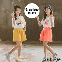 子供服 セットアップ キッズ 女の子 春夏 2点セット 上下セット 半袖 花柄 Tシャツ+ショットパンツ ジュニア カジュアル 可愛い おしゃれ 普段着 通学着 2色