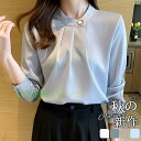 期間限定!11日まで10%OFF!シャツ ブラウス 秋 春 シフォン レディース 長袖 トップス カットソー オフィス 通勤 スーツ インナー ビジネス 入学式 フォーマル きれいめ