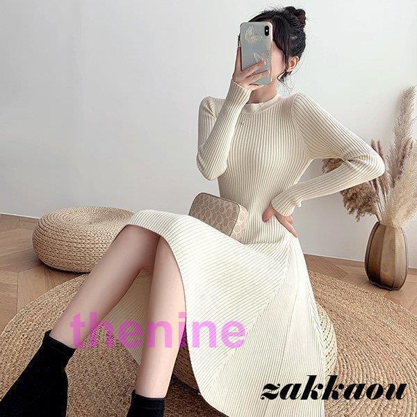 ニットワンピースレディース秋冬40...