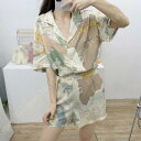 パジャマ レディース 夏 半袖 レース 上下セット ルームウェア 牛柄プリント ゆったり ホームウェア 上下セット かわいい Tシャツ 半袖 ショートパンツ 春...