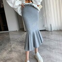 期間限定!11日まで10%OFF!スカート レディース タイトスカート ひざ丈 ニット 春 夏 春夏 ニットスカート 黒 ペンシルスカート ミモレスカート ミディアム ロング ブラック フレア