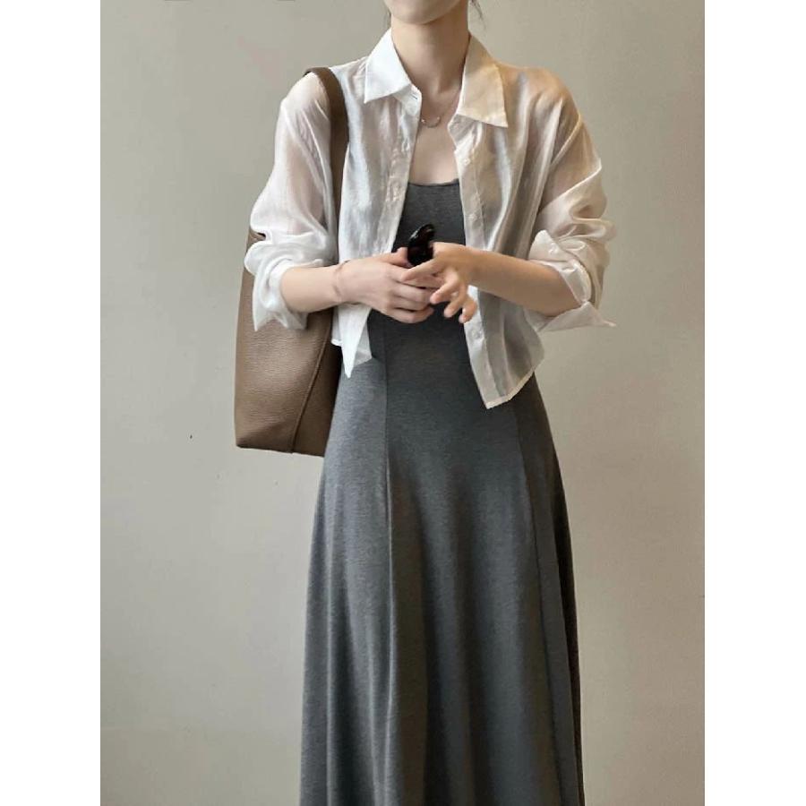 シャツ ブラウス レディース 長袖 ショート丈 大きいサイズ シアー シャツ オーバーサイズ ゆったり 透け感 UVカット カーディガン 冷房対策 春 夏 こなれ感 大