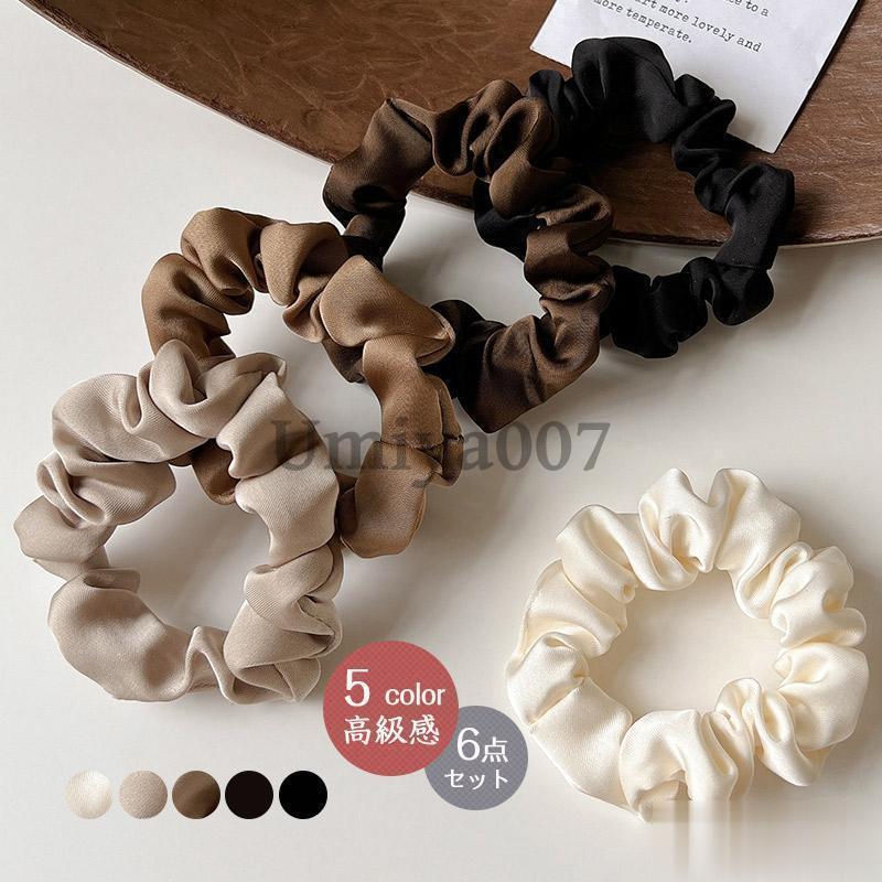 新作 ヘアゴム 6点セット ヘアアクセサリー シュシュ 高級感 ヘアシュシュ ヘアアクセ かわいい きれい..