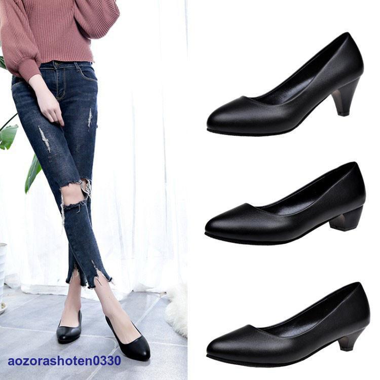 パンプス痛くない歩きやすい甲高幅広...