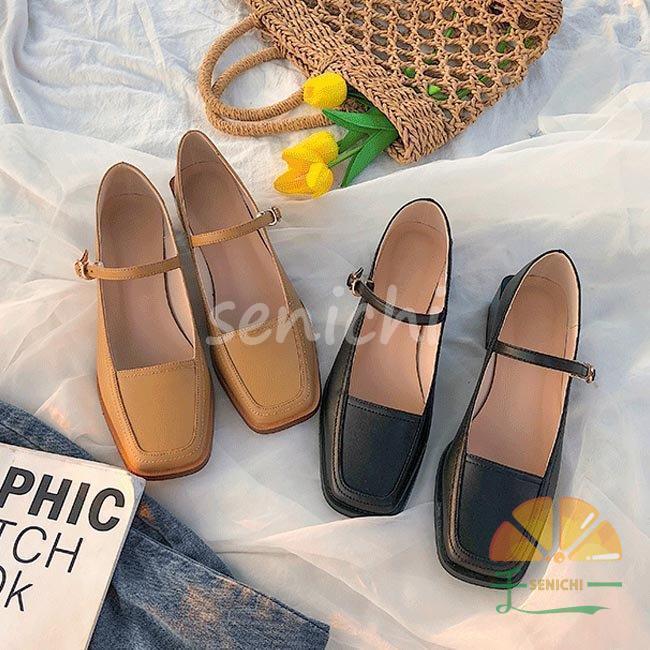 パンプス レディース ベルトパンプス 太ヒール スクエアトゥパンプス ミドルヒール 通勤 婦人靴 美脚 ..