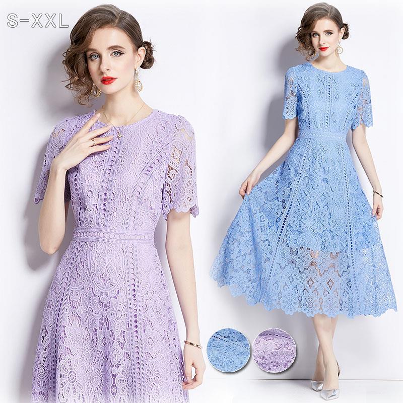 パーティードレス 結婚式 ワンピース 花柄 刺繍 ワンピース フォーマルドレス ワンピース お呼ばれ ドレス フォーマル 服 服装 ミセス ブライズメイド 大人上品 20代30代40代 大きいサイズXXL 春 夏 秋 冬 パーティドレス パーティー 通販 2色 短納期 送料無料