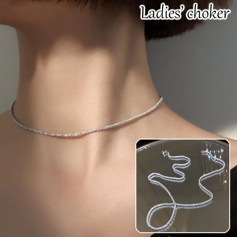 チョーカー チェーンネックレス レディース アクセサリー 首飾り シンプル ツイスト おしゃれ スタイリ..