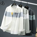 カジュアルシャツ メンズ シャツ トップス 長袖シャツ 切り替え 20代 30代 40代 ファッション 秋服 秋物