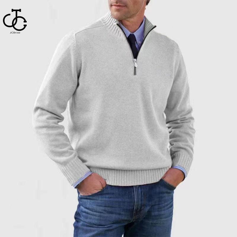 セーター メンズ ゴルフシャツ ポロシャツ ゴルフウェア ハーフジップ 長袖 Polo 秋冬 カジュアル ハイネック スポーツ 紳士服 秋冬 スポーツ 着痩せ 40s