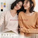 カットソー レディース トップス ポリエステル やわらか 長袖 薄め OL インナー tシャツ Tシャツ Vネック ロングスリーブ 無地 春服 春物 おしゃれ