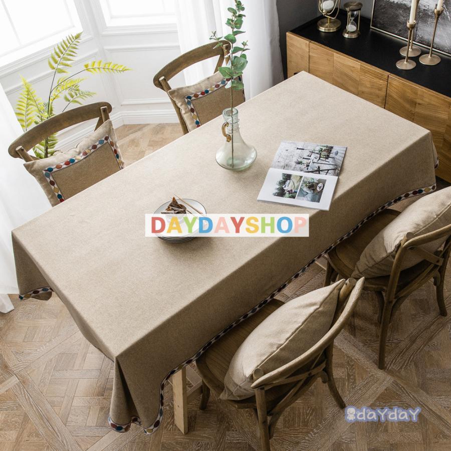 テーブルクロス 北欧 撥水 布 綿麻混 四角形 長方形 無地 食卓カバー シンプル 高級感 雑貨 家庭用 リビング ダイニング 洗える おしゃれ お手入れ簡単 汚れ防止