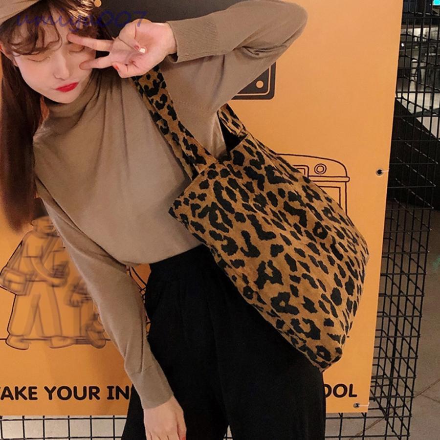 ヒョウ柄 トートバッグ 大容量レディース
