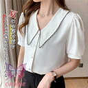 期間限定!11日まで10%OFF!半袖 シャツ レディース Yシャツ ブラウス トップス ワイシャツ オフィス 通勤 カジュアル 韓国風 薄手 無地 大きいサイズ 体型カバー シンプル 着回し