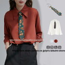 期間限定!11日まで10%OFF!ブラウス 秋 レディース 秋服 シャツブラウス 長袖 きれいめ 白シャツ 2way ネクタイ付きブラウス オフィスカジュアル