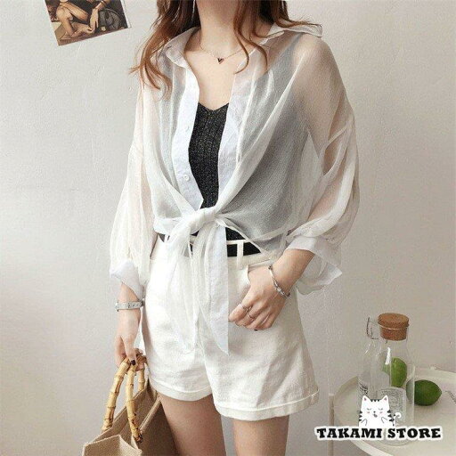 ブラウス レディース 春夏 九分袖ブラウス オシャレ シースルートップス ブラウス シャツ 薄手 韓国風 ブラウス 通勤 OL 着痩せ 大人 上品 かわいい