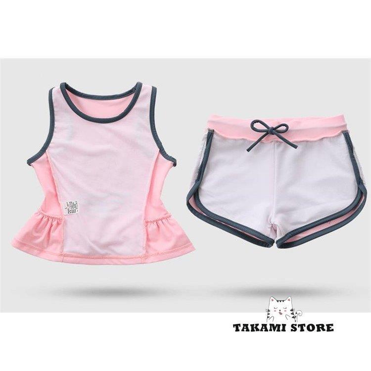 子供服 2点セット セパレート こども タンキニ ショートパンツ 海パン みずぎ おしゃれ 温泉 海水浴 水遊び 可愛い 新品子供 水着 キッズ 女の子 スイミング 夏
