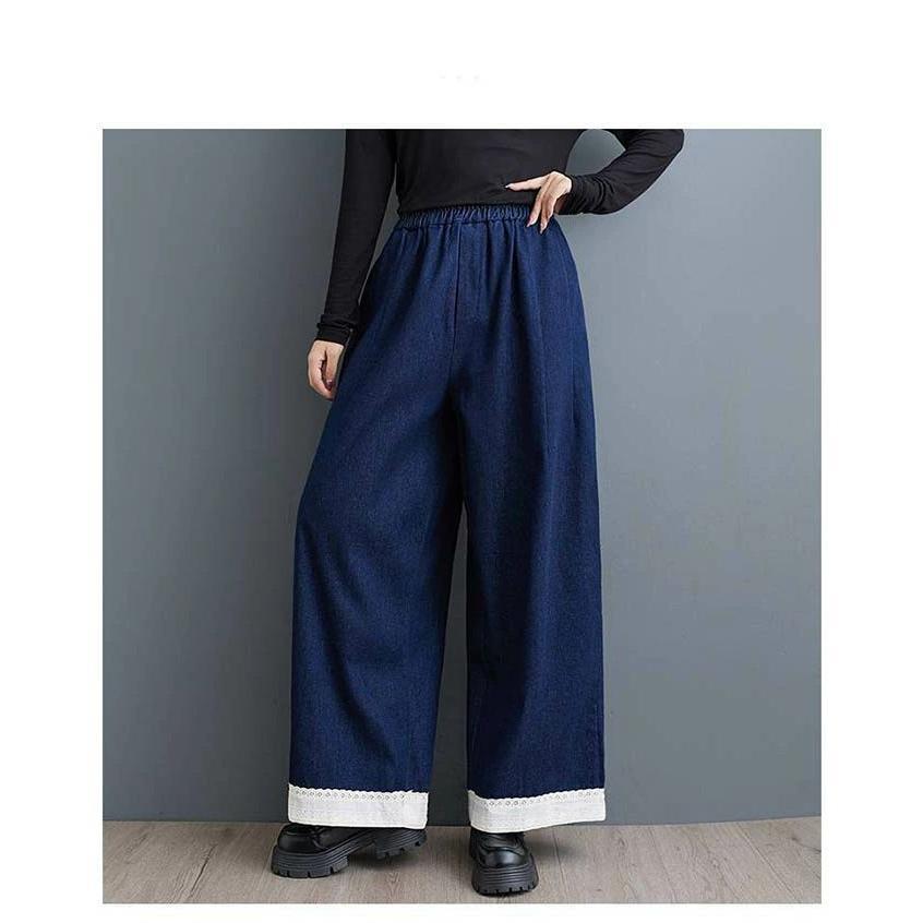 ワイドパンツ デニム レディース 春 秋 夏 切り替え ワイドデニム デニムパンツ 体型カバー ジーンズ ハイウェストデニム ロングパンツ 大きいサイズ ロング丈