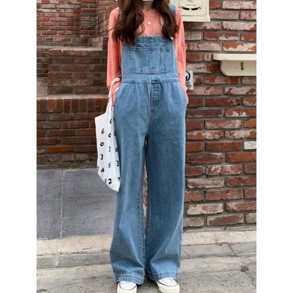 サロペット オールインワン オーバーオール デニム ハイウエスト レディース ワンピース 大人 カジュア..