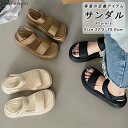 サンダル レディース 厚底 プラットフォーム 黒 ベルトサンダル 厚底サンダル マジックテープ バックストラップ おしゃれ 美脚 カジュアル 歩きやすい 可愛い