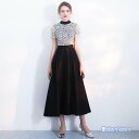 ワンピースドレス 結婚式 二次会 シースルー 入園式 卒業式 大人 上品 パーティードレス ドレス フォーマル レディース ロング丈 ひざ下 レース 二次会