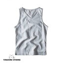 タンクトップ メンズ Vネック インナー ノースリーブ 無地Tシャツ 袖なしTシャツ お兄系 トレーニング