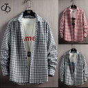 チェックシャツ メンズ 秋服 秋物 トップス シャツ カジュアルシャツ トップス チェック柄 長袖 ファッション