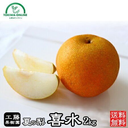 喜水梨 2kg 梨 お中元 果物 ギフト 送料無料 贈答 農園直送 夏の梨 贈り物 なし ナシ 三重県 工藤果樹園のサムネイル