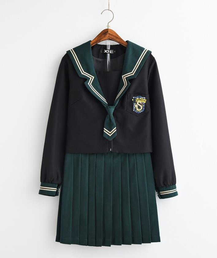 長袖 上下セット セーラー服 JK系フリルスカート パーティグッズ 制服 学生 ユニフォーム 卒業式 入学式 コスチューム スカート