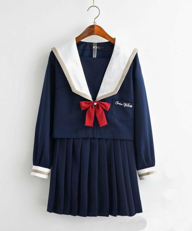 長袖 上下セット セーラー服 JK系フリルスカート パーティグッズ 制服 学生 ユニフォーム 卒業式 入学式 コスチューム スカート